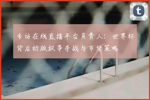 专访在线直播平台负责人:世界杯背后的版权争夺战与市场策略